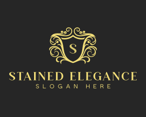 Luxury Regal Hotel Shield logo design