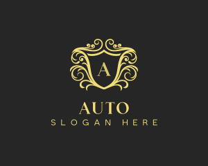 Royalty - Luxury Regal Hotel Shield logo design