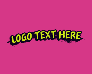 Quirky - Paint Smudge Wordmark logo design