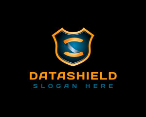 Tech Shield Crest Logo