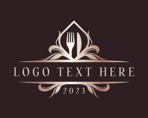 Restaurant - Fork Knife Utensil logo design