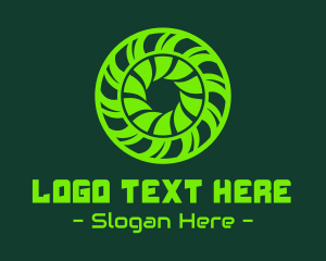 Telecommunication - Green Toxic Circle Reactor logo design