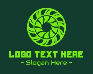 Server - Green Toxic Circle Reactor logo design