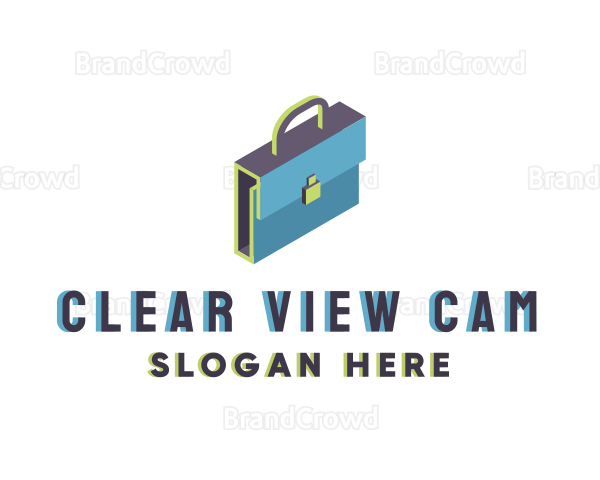 3D Modern Briefcase Bag Logo