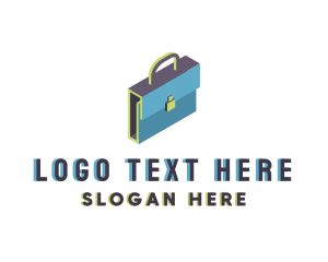 Briefcase - 3D Modern Briefcase Bag logo design