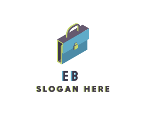 Geometric - 3D Modern Briefcase Bag logo design