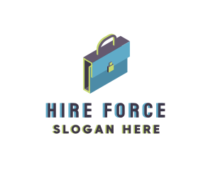 Employer - 3D Modern Briefcase Bag logo design