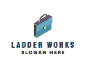 3D Modern Briefcase Bag logo design