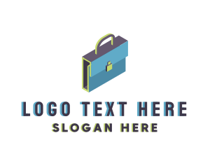 Files - 3D Modern Briefcase Bag logo design