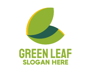 Green Leaf Butterfly Wings logo design