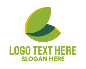 Green Square - Green Leaf Butterfly Wings logo design