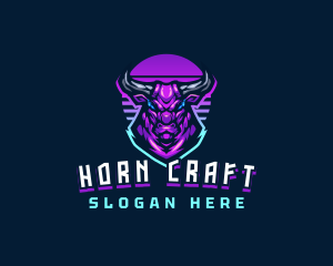 Gaming Bull Horns logo design