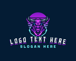 Gaming - Gaming Bull Horns logo design
