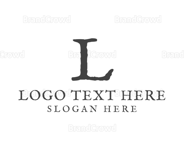 Papyrus Writing  Grunge Logo