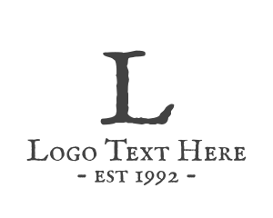 Old Style - Papyrus Writing Letter logo design