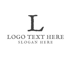 Dining - Papyrus Writing  Grunge logo design