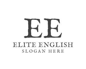 English - Papyrus Writing  Grunge logo design