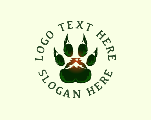 Outdoor Mountain Paw logo design