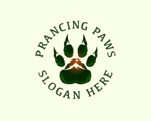 Outdoor Mountain Paw logo design