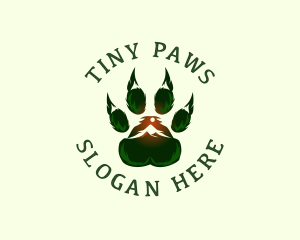 Outdoor Mountain Paw logo design