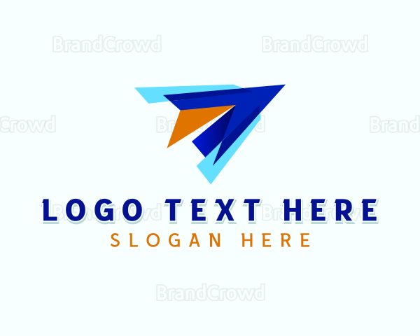 Forwarding Logistics Paper Plane Logo