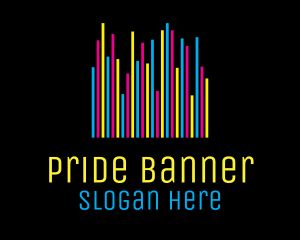 Colorful Neon Bars logo design