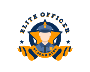 Security Police Officer logo design