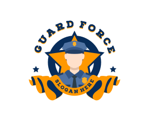 Security Police Officer logo design