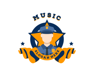 Police Hat - Security Police Academy logo design