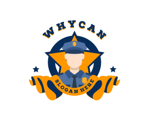 Police Cap - Security Police Academy logo design