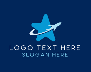 Airplane Travel Star logo design