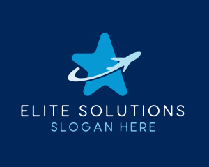 Vacation - Airplane Travel Star logo design