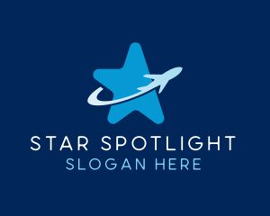 Airplane Travel Star logo design