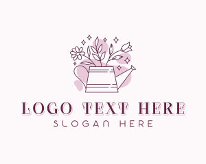 Gardening Watering Can logo design