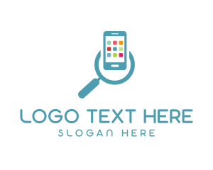 Zoom - Mobile App Search logo design
