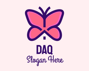 Research - Pink Butterfly House logo design