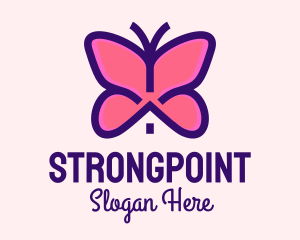Orphanage - Pink Butterfly House logo design