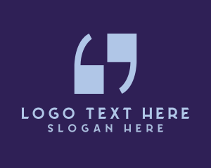 Quote - Block Quote Number 69 logo design