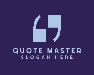 Quotation - Block Quote Number 69 logo design