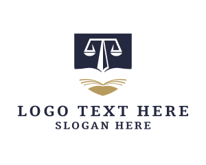 Court House - Law Scale Justice logo design