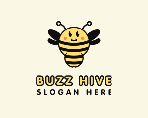 Bumblebee - Cute Bumblebee Wing logo design