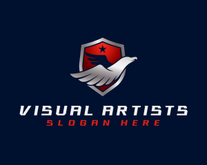 Veteran - Eagle Wings Shield logo design