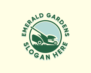 Landscaping Lawn Mower logo design