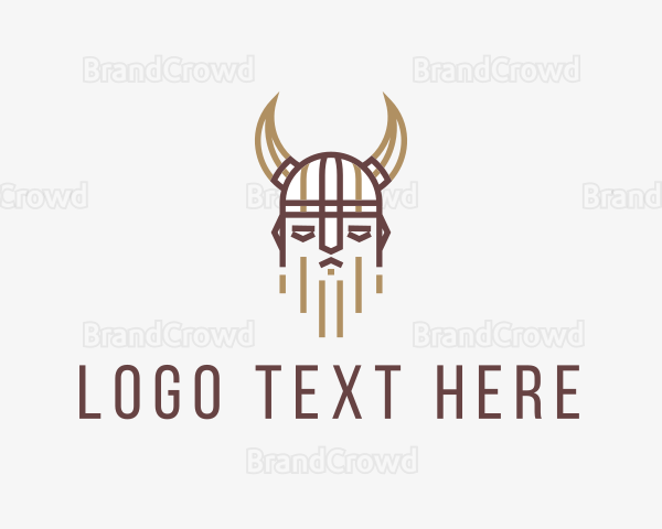 Outline Viking Helmet Logo