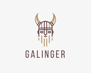 Outline Viking Helmet  Logo