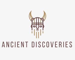 Outline Viking Helmet  logo design