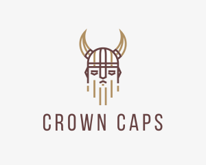 Outline Viking Helmet  logo design