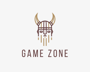 Ancient - Outline Viking Helmet logo design