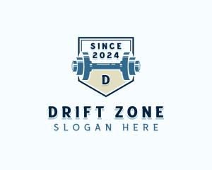 Dumbbell Weights Gym logo design