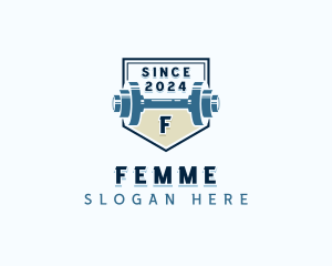 Dumbbell Weights Gym logo design